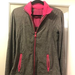 Lululemon Define Jacket - grey and pink